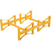 Porte-barils empilable en acier, 2 barils, Capacit&eacute; de 1600 lb, 45-1/2" la x 29-7/8" p x 12-3/4" h Pathway Supply LP