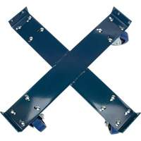 Chariot pour baril, Acier, Capacit&eacute;e 1400 lb, Diam&egrave;tre 24", Roue en &eacute;lastique bleu Pathway Supply LP