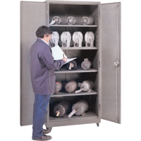 Heavy Gauge Storage Cabinets, Steel, 3 Shelves, 60" H x 36" W x 21" D, Grey Pathway Supply LP
