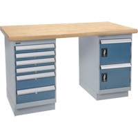 &eacute;tabli, Porte & tiroirs, Cap 2500 lb, 60" la x 36" p, 34" h Pathway Supply LP