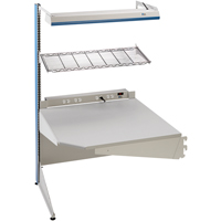 Postes de travail modulaires ergonomiques - Exemples de configurations - A-SC Ajouts de coin &agrave; un c&ocirc;t&eacute;, 36" la x 28" p x 84" h, Ajout de coin &agrave; un c&ocirc;t&eacute; Pathway Supply LP