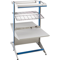 Postes de travail modulaires ergonomiques - Exemples de configurations - A-DC Ajouts de coin &agrave; deux c&ocirc;t&eacute;s, 36" la x 56" p x 84" h, Ajout de coin &agrave; deux c&ocirc;t&eacute;s Pathway Supply LP