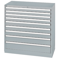 Armoires de rangement avec tiroirs, 9 tiroirs, 40-1/4" la x 22-1/2" p x 41-3/4" h, Gris Pathway Supply LP