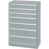 Armoires de rangement avec tiroirs, 7 tiroirs, 40-1/4" la x 22-1/2" p x 59-1/2" h, Gris Pathway Supply LP