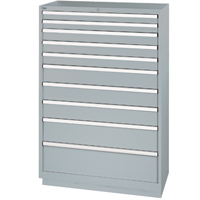 Armoires de rangement avec tiroirs, 10 tiroirs, 40-1/4" la x 22-1/2" p x 59-1/2" h, Gris Pathway Supply LP