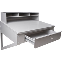 Wall-Mounted Shop Desk, 34-1/2" W x 28" D x 31" H, Grey Pathway Supply LP