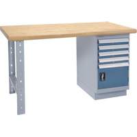 &eacute;tabli robuste, Porte a/combinaison de tiroirs, Cap 1500 lb, 60" la x 36" p, 34" h Pathway Supply LP