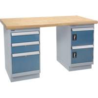 &eacute;tabli, Porte & tiroirs, Cap 2500 lb, 72" la x 36" p, 34" h Pathway Supply LP