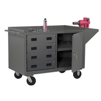 Mobile Workbench Cabinet, Steel Surface Pathway Supply LP