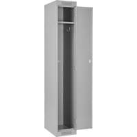 Clean Line Lockers, Bank of 4, 48" x 18" x 76", Steel, Grey, Rivet (Assembled) Pathway Supply LP