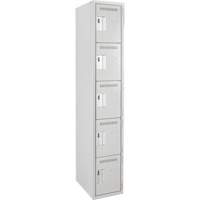 Assembled Clean Line Personal Effects Lockers, 5 -tier, 12" x 72" x 12", Steel Pathway Supply LP