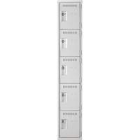 Assembled Clean Line Personal Effects Lockers, 5 -tier, 12" x 72" x 12", Steel Pathway Supply LP