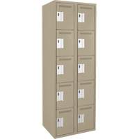 Assembled Clean Line Personal Effects Lockers, 5 -tier, Bank of 2, 12" x 72" x 24", Steel Pathway Supply LP