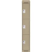 Casiers Clean Line, 3 niveaux, 12" x 18" x 78", Acier, Beige, Rivet (assembl&eacute;) Pathway Supply LP