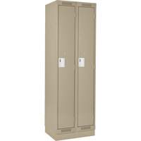 Clean Line Lockers, Bank of 2, 24" x 18" x 76", Steel, Beige, Rivet (Assembled) Pathway Supply LP