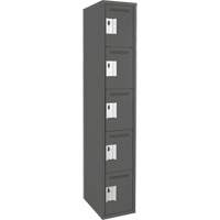 Assembled Clean Line Personal Effects Lockers, 5 -tier, 12" x 72" x 12", Steel Pathway Supply LP