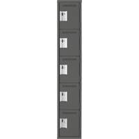 Assembled Clean Line Personal Effects Lockers, 5 -tier, 12" x 72" x 12", Steel Pathway Supply LP