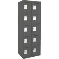 Assembled Clean Line Personal Effects Lockers, 5 -tier, Bank of 2, 12" x 72" x 24", Steel Pathway Supply LP