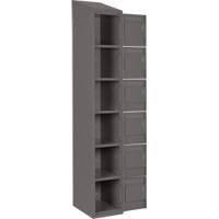 Clean Line Lockerette, 6 -tier, Bank of 4, 48" x 18" x 78", Steel, Charcoal, Rivet (Assembled) Pathway Supply LP