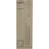 Clean Line Lockers, Bank of 2, 24" x 12" x 76", Steel, Beige, Rivet (Assembled), Perforated Pathway Supply LP