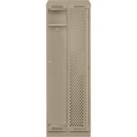 Clean Line Lockers, Bank of 2, 24" x 15" x 82", Steel, Beige, Rivet (Assembled), Perforated Pathway Supply LP