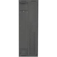 Clean Line Lockers, Bank of 2, 24" x 12" x 76", Steel, Charcoal, Rivet (Assembled), Perforated Pathway Supply LP