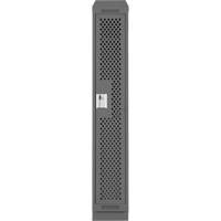 Clean Line Lockers, 12" x 15" x 82", Steel, Charcoal, Rivet (Assembled), Perforated Pathway Supply LP