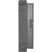 Clean Line Lockers, 12" x 15" x 82", Steel, Charcoal, Rivet (Assembled), Perforated Pathway Supply LP