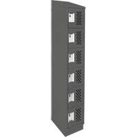 Assembled Lockerettes Clean Line Perforated Economy Lockers, 6 -tier, 18" x 72" x 12", Steel Pathway Supply LP