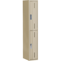 Casiers robustes Concorde, 2 niveaux, 12" x 18" x 72", Acier, Beige, Soud&eacute; (assembl&eacute;) Pathway Supply LP