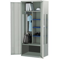 Gear Locker, Steel, 36" W x 24" D x 72" H, Grey Pathway Supply LP