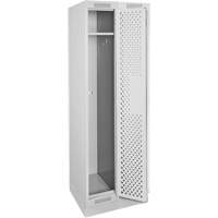 Clean Line Lockers, Bank of 2, 24" x 12" x 76", Steel, Grey, Rivet (Assembled), Perforated Pathway Supply LP