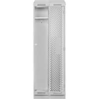 Clean Line Lockers, Bank of 2, 24" x 15" x 82", Steel, Grey, Rivet (Assembled), Perforated Pathway Supply LP