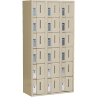 Concorde Heavy-Duty Lockers, 6 -tier, Bank of 3, 36" x 18" x 72", Steel, Beige, Welded (Assembled) Pathway Supply LP
