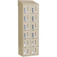 Concorde Heavy-Duty Lockers, 6 -tier, Bank of 2, 24" x 18" x 78", Steel, Beige, Welded (Assembled) Pathway Supply LP