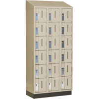 Concorde Heavy-Duty Lockers, 6 -tier, Bank of 3, 36" x 18" x 82", Steel, Beige, Welded (Assembled) Pathway Supply LP