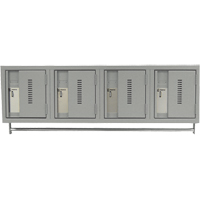 Wall Hung Lockers - Heavy Duty, Bank of 4, 18" x 12" x 12", Steel Pathway Supply LP
