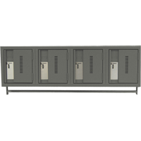 Wall Hung Lockers - Heavy Duty, Bank of 4, 18" x 12" x 12", Steel Pathway Supply LP
