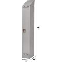 Lockers, 12" x 18" x 86", Steel, Grey, Knocked Down Pathway Supply LP