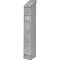Lockers, 6 -tier, 12" x 18" x 86", Steel, Grey, Knocked Down Pathway Supply LP