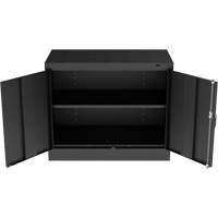 Standard Desk-High Cabinet, Steel, 30" H x 36" W x 18" D, Black Pathway Supply LP