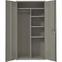 Combination Storage Cabinet, Steel, 6 Shelves, 72" H x 36" W x 18" D, Grey Pathway Supply LP