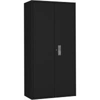 Combination Storage Cabinet, Steel, 6 Shelves, 72" H x 36" W x 18" D, Black Pathway Supply LP