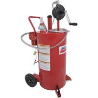 Chariot &agrave; carburant en acier de 25 gallons avec pompe rotative bidirectionnelle et filtre Pathway Supply LP
