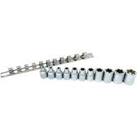 Jeu de douilles Flat-Cut E-"Star", 11 Morceaux, Prise de 3/8" Pathway Supply LP