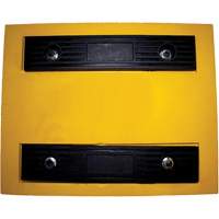 Wheel Chock, Polyurethane, Yellow, 15-1/4" W x 12-1/8" D x 10-3/4" H Pathway Supply LP
