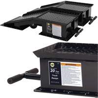 Heavy-Duty Truck Ramps with Long T-Handle, 40000 lbs. Capacity, 45" L, 13-1/2" W, 9-19/50" H Pathway Supply LP