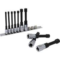 Metric Hex Socket Bit Set with Reduced Shank, 10 Pieces, 1/4"/3/8" Drive Size Pathway Supply LP