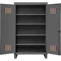Armoire ext&eacute;rieure robuste, Acier, 4 Tablettes, 78" h x 60" la x 24" P, Gris Pathway Supply LP
