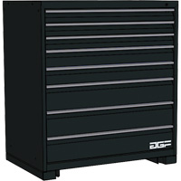 Modular Drawer Cabinet, 8 Drawers, 36" W x 24" D x 40" H, Black Pathway Supply LP